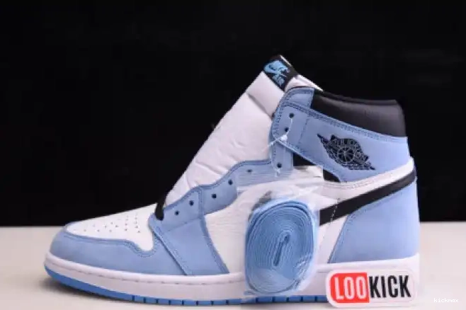 Rep MAX AIR WHITE BLACK HIGH RETRO BLUE 555088-134 JORDAN 1 UNIVERSITY 0521